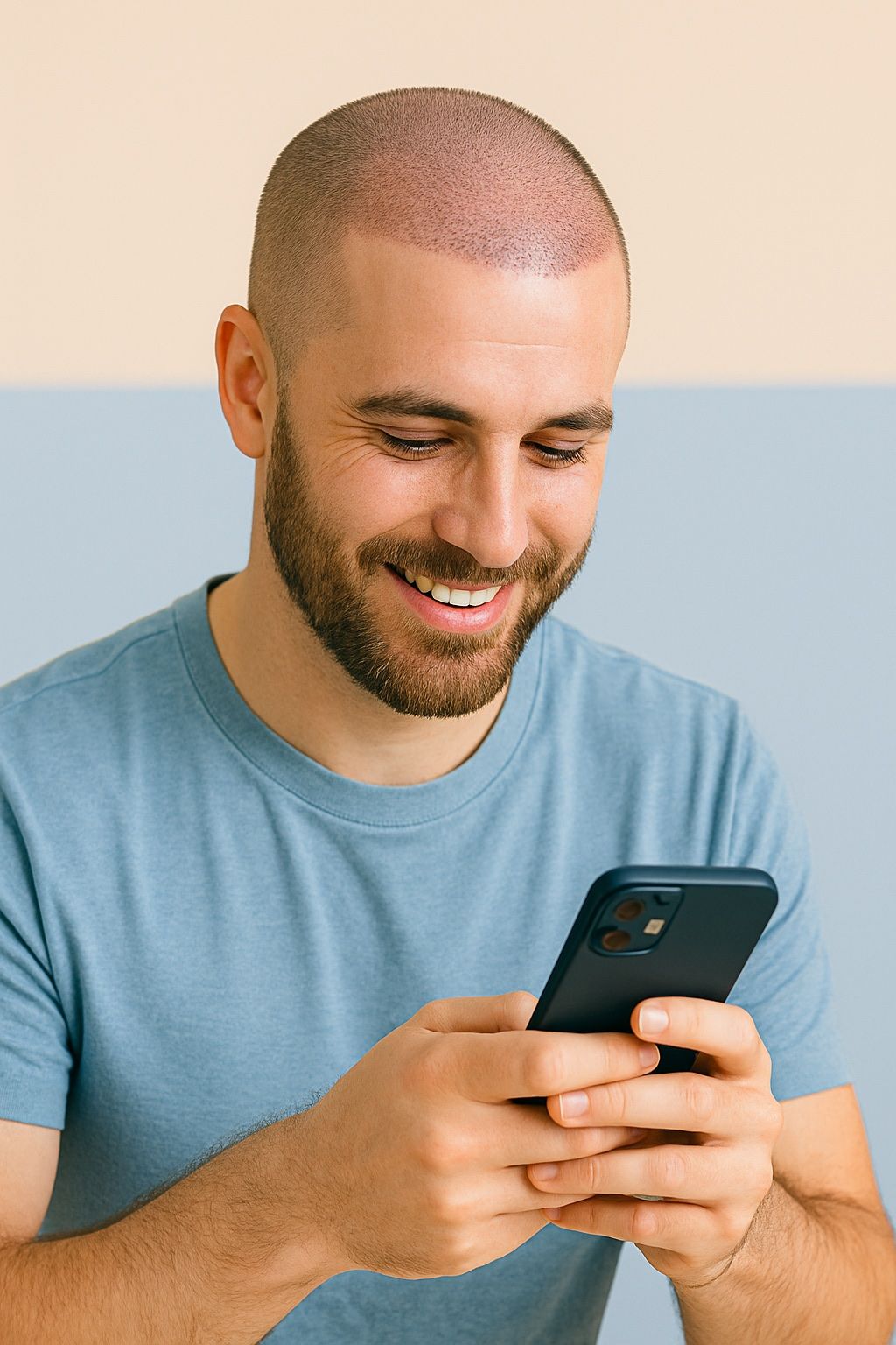 Patiënt die een nazorgvraag stelt via de telefoon